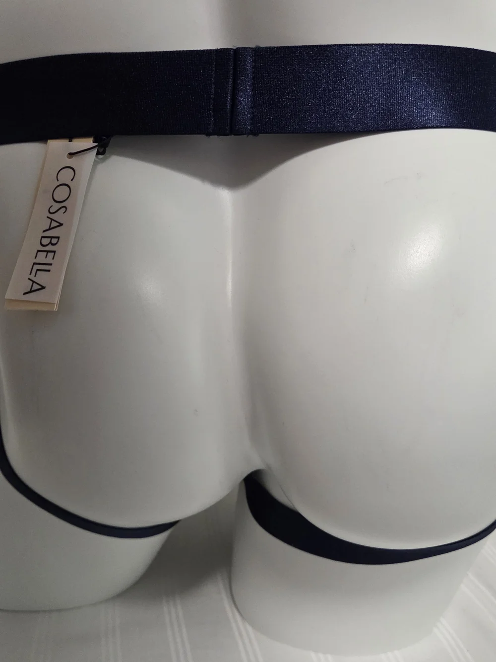 Cosabella Navy Trim White & Blue Jazzy Jef Jockstrap